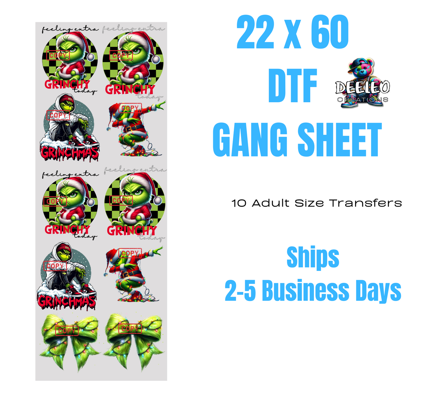 Green Guy 22x60 Gang Sheet