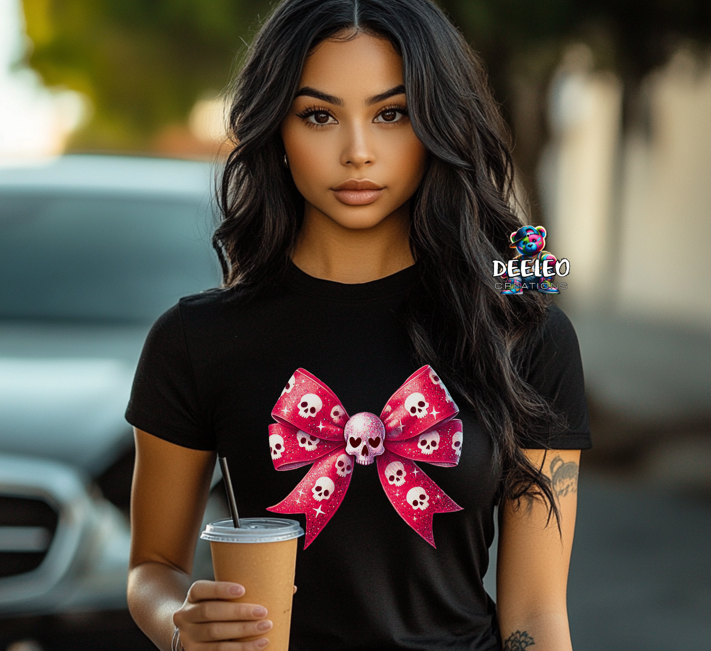 Valentine Skull Bow T-Shirt