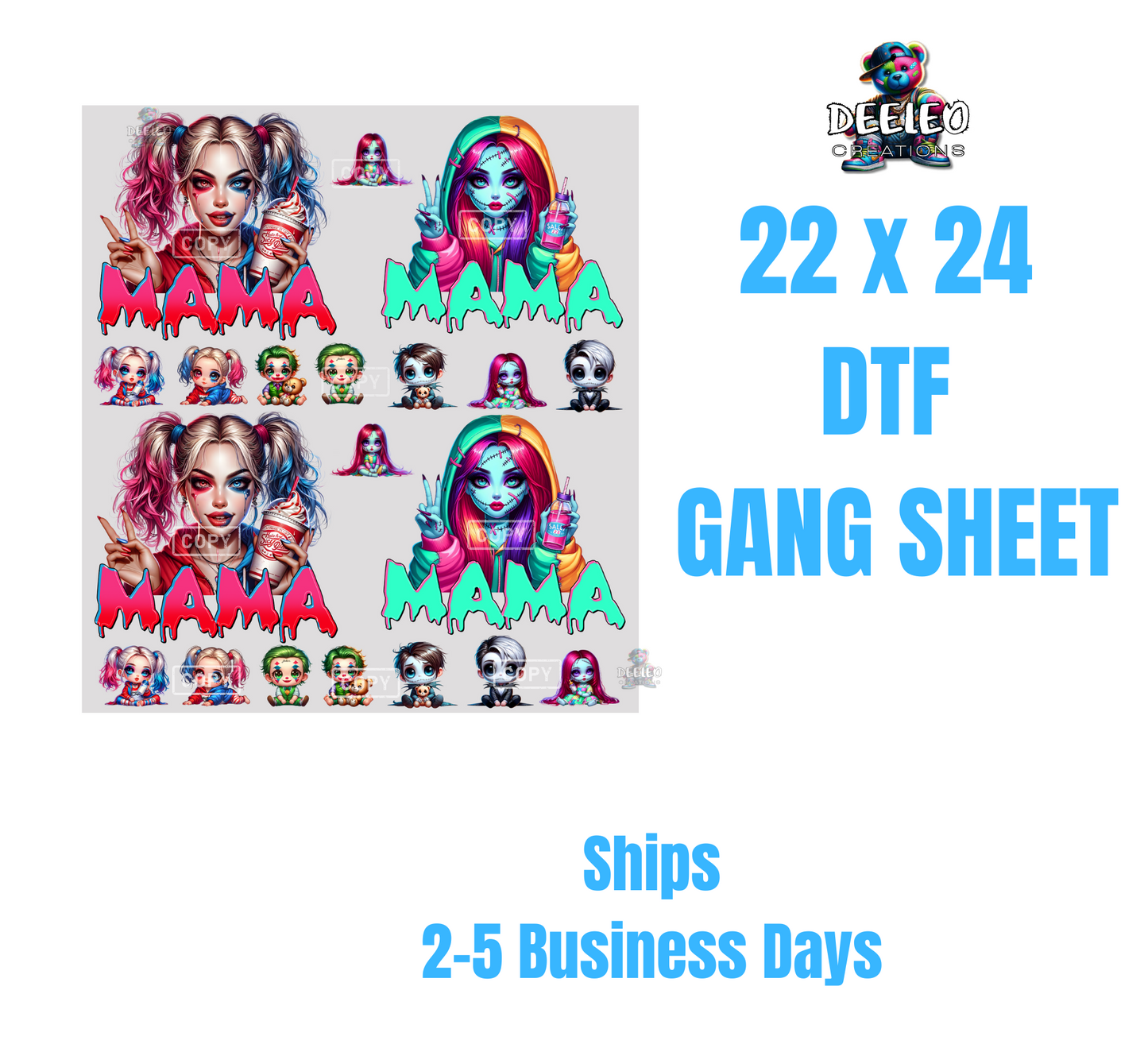 22 x 24 MAMA DTF Gang Sheet