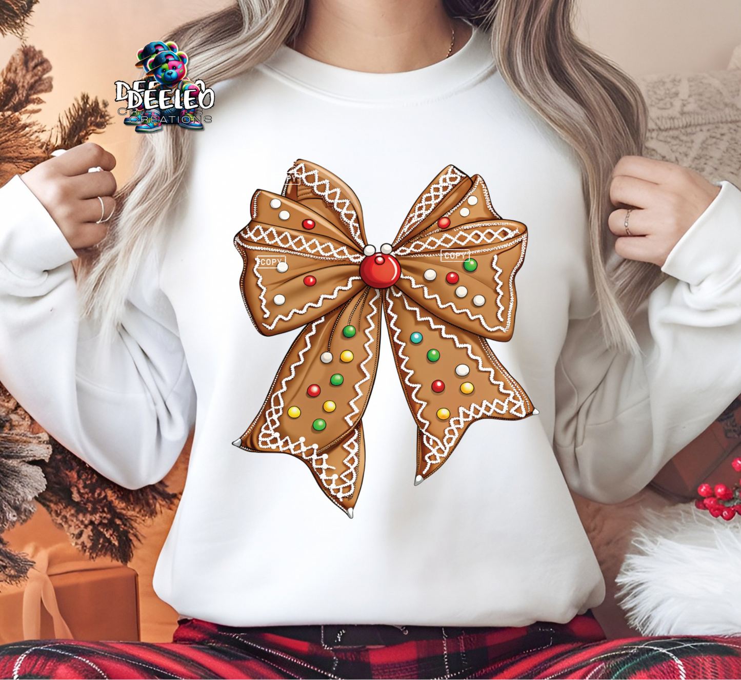 Gingerbread Bow Sweatshirt