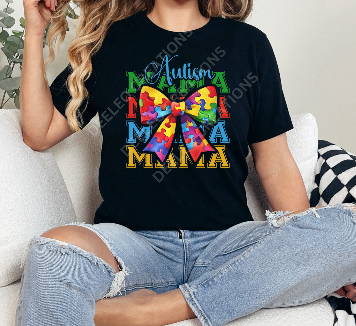 Autism MAMA BOW DTF Transfer