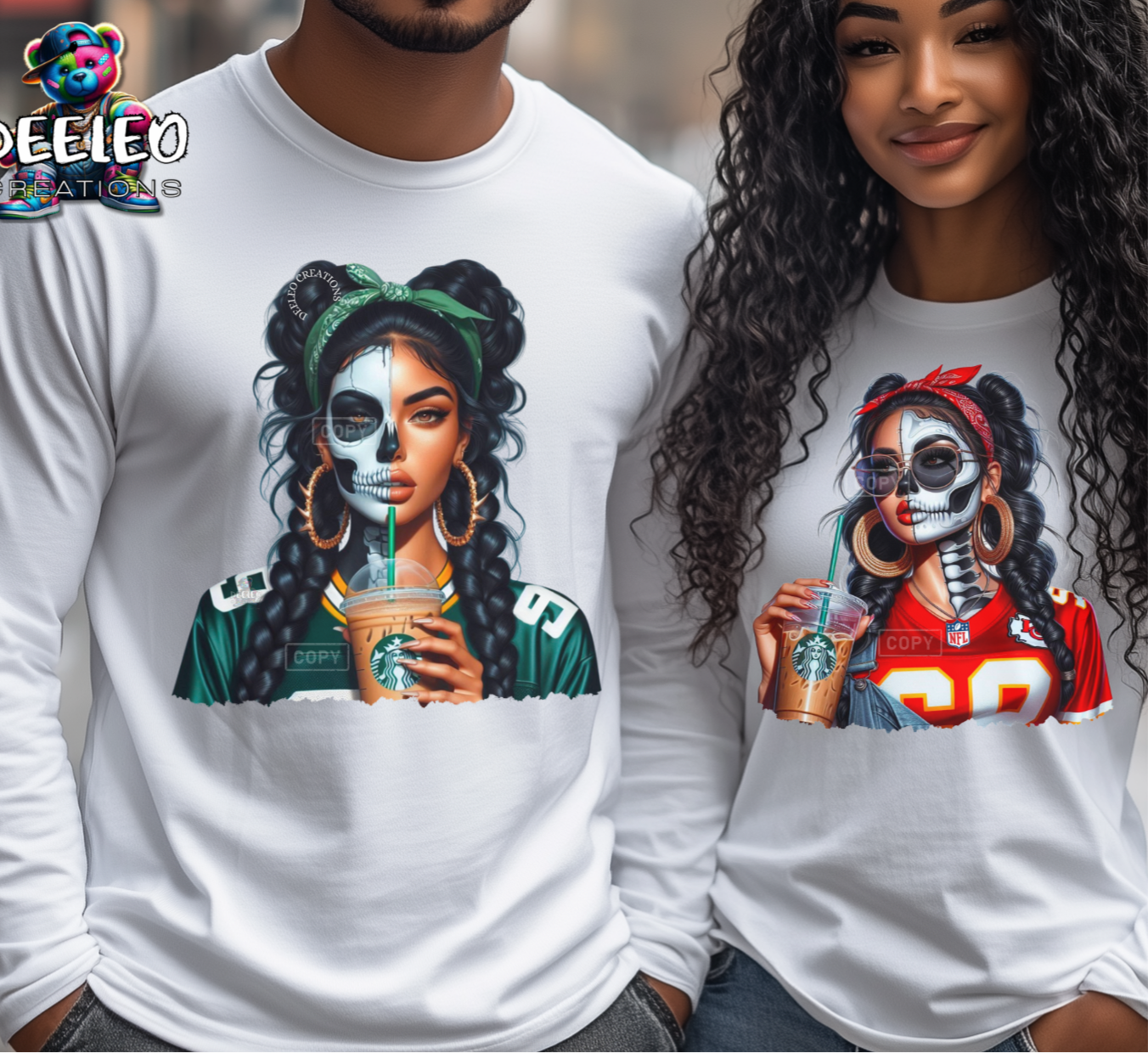 Football Skelly Girls T-Shirt