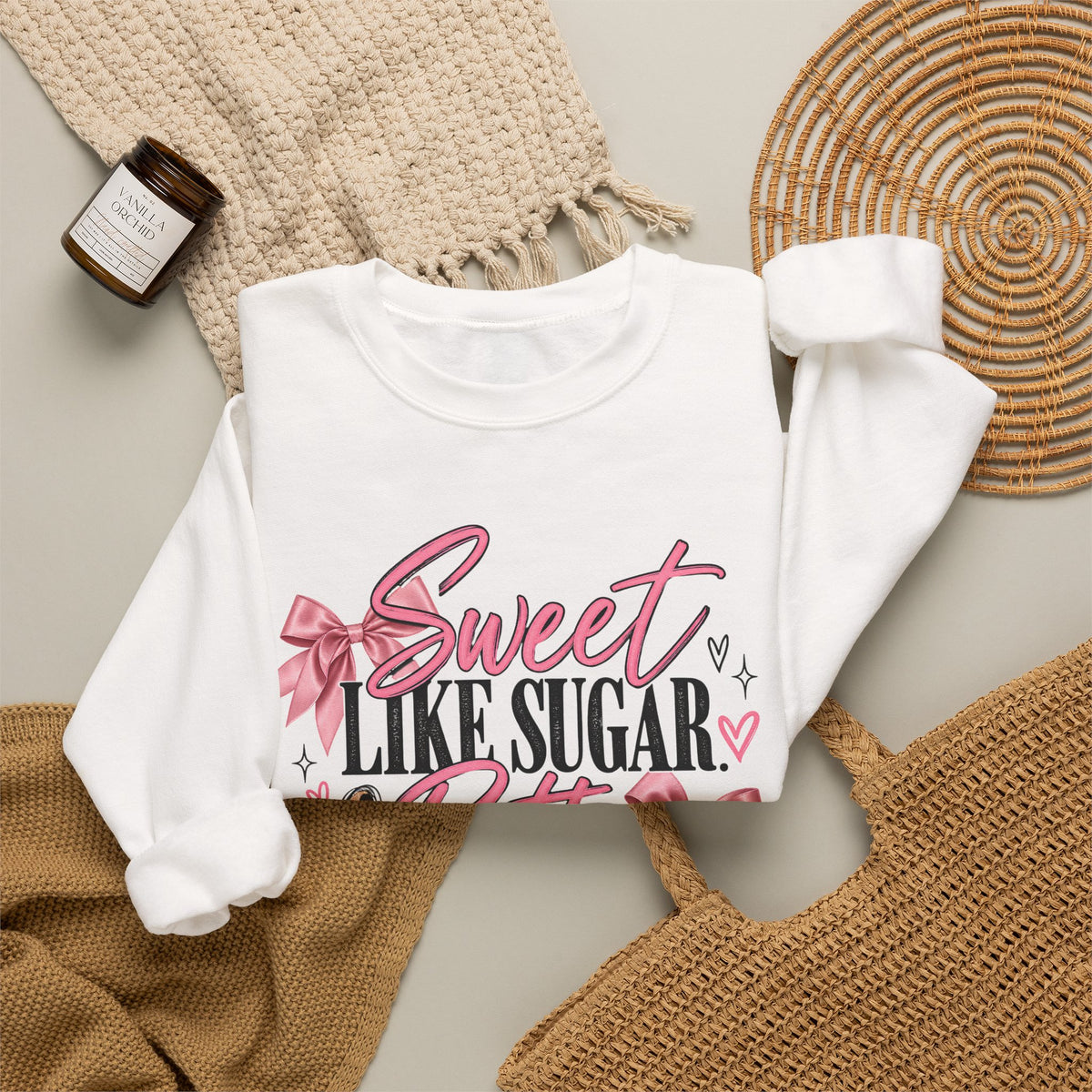 Sweet Like Sugar, Petty Like Hell Crewneck Sweatshirt