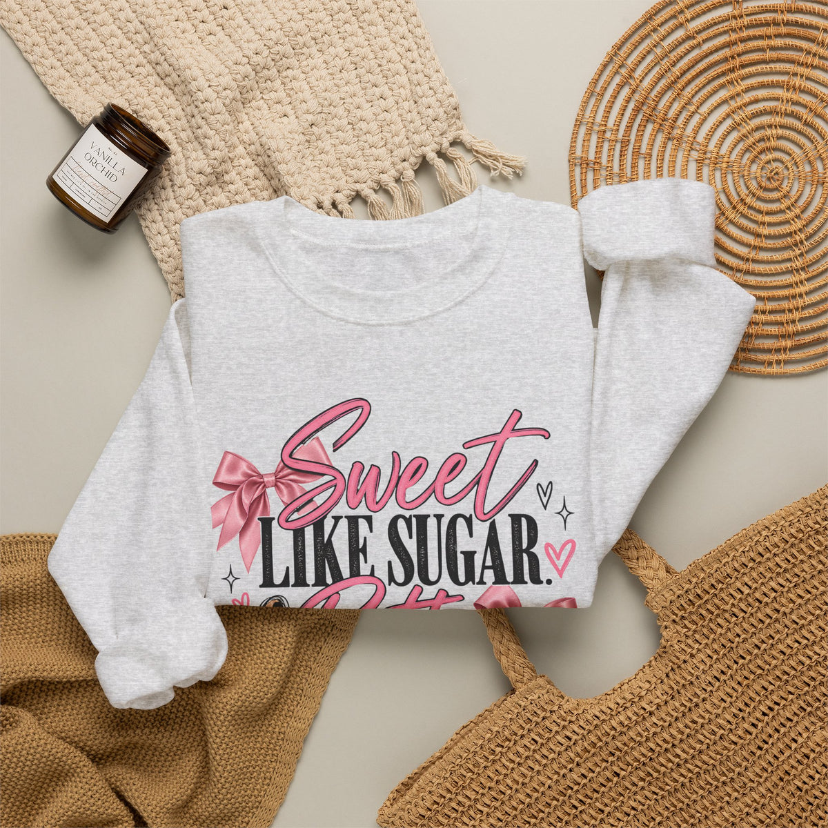 Sweet Like Sugar, Petty Like Hell Crewneck Sweatshirt