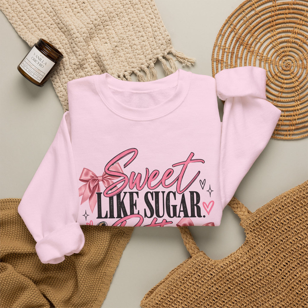 Sweet Like Sugar, Petty Like Hell Crewneck Sweatshirt