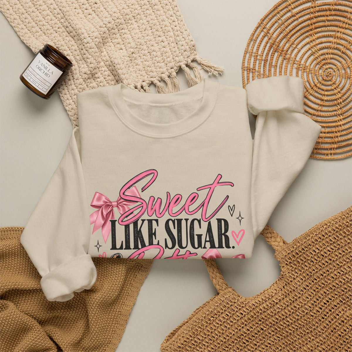 Sweet Like Sugar, Petty Like Hell Crewneck Sweatshirt