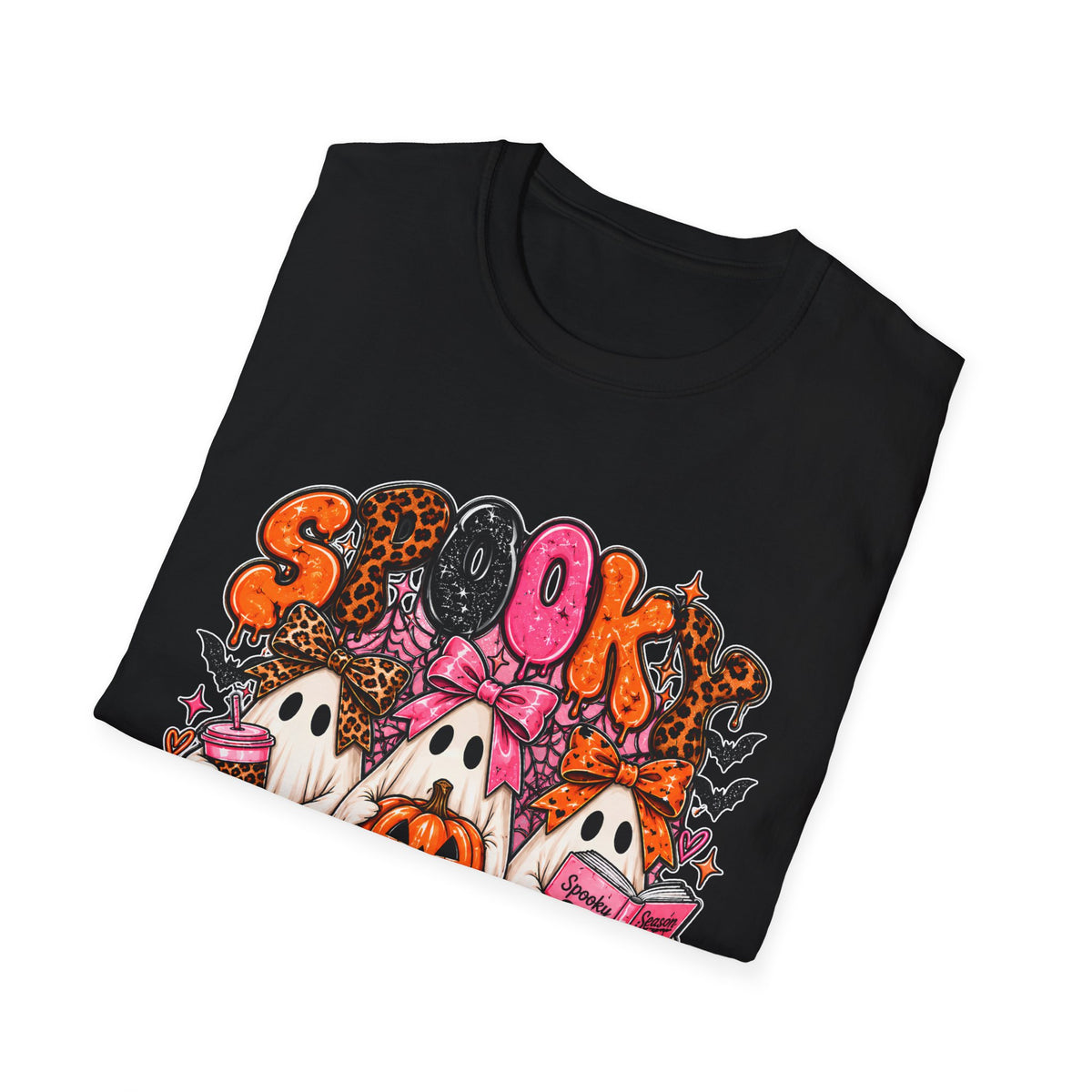 Spooky Social Club T-Shirt | Halloween Ghosts Pumpkin Pink