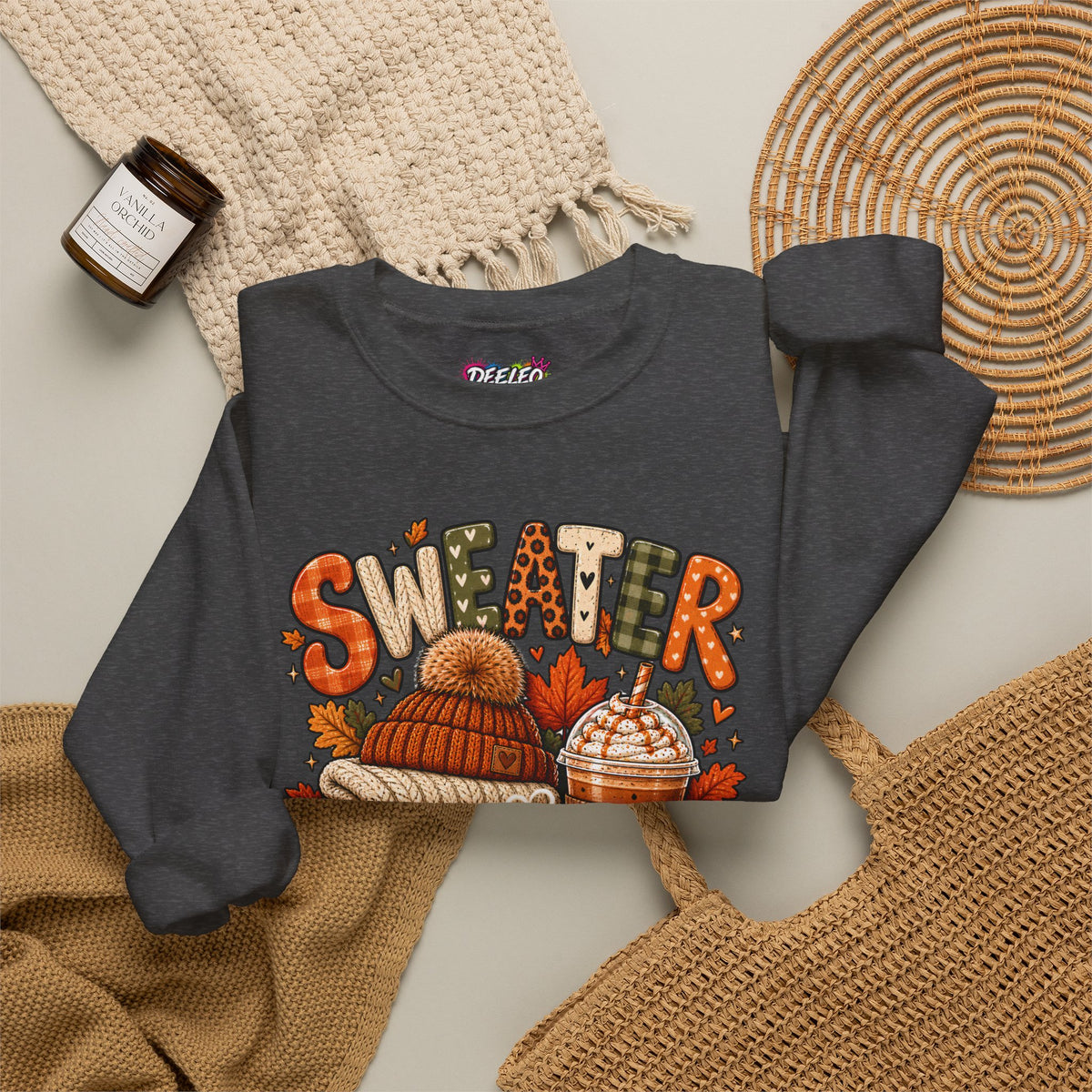 Sweater Weather Crewneck Sweatshirt | Fall Cozy Pumpkin Coffee Autumn