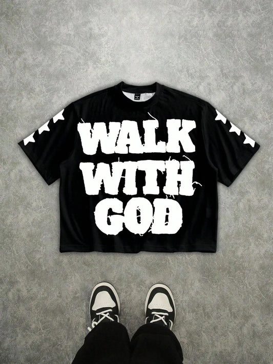 Letter Print Casual T-Shirt