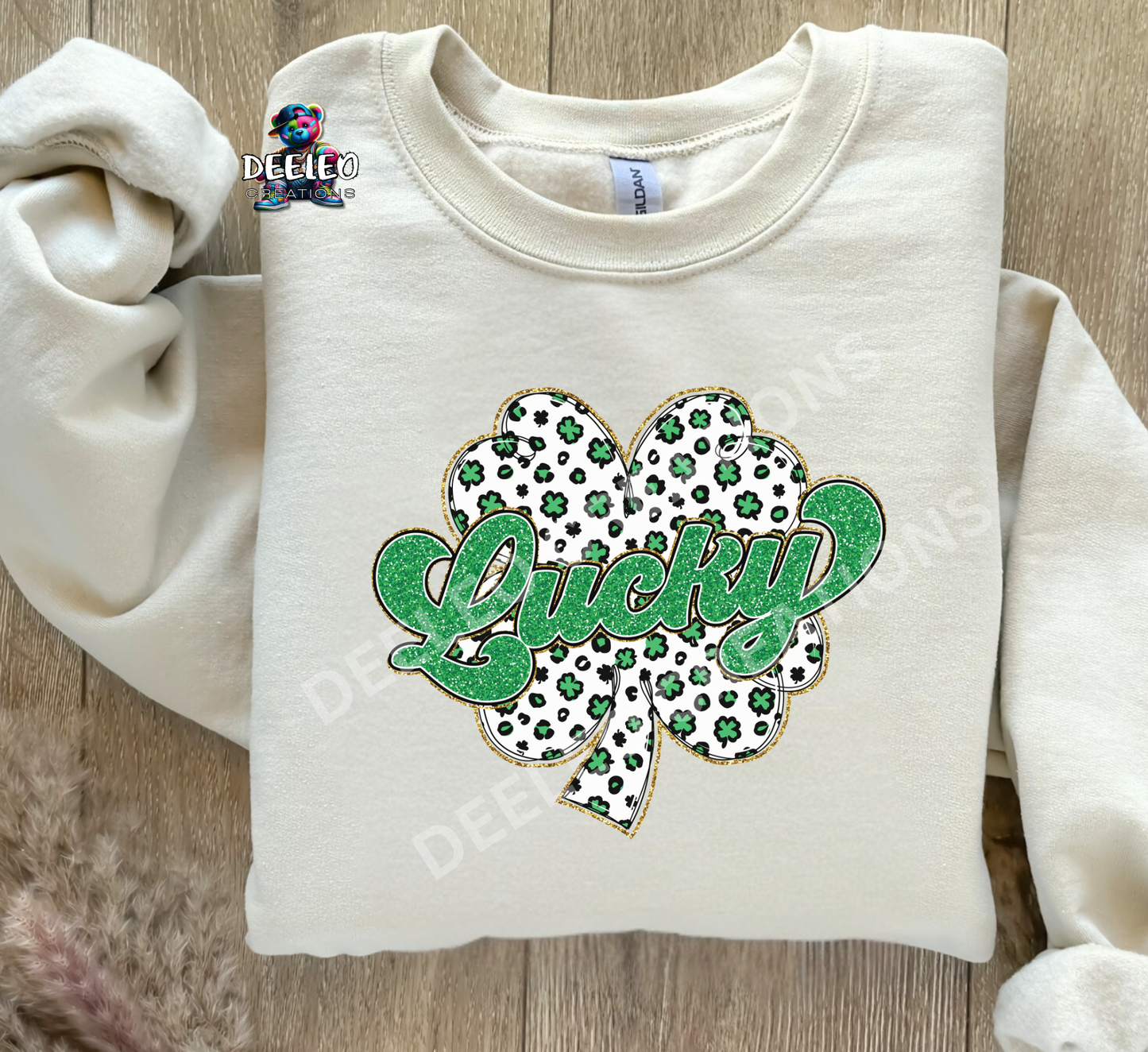 Lucky Leopard Clover DTF Transfer