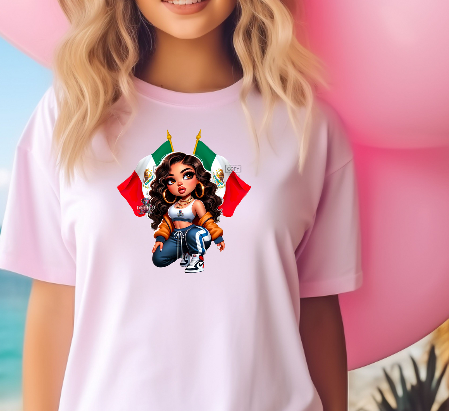 Mexican Flag Girlie T-Shirt
