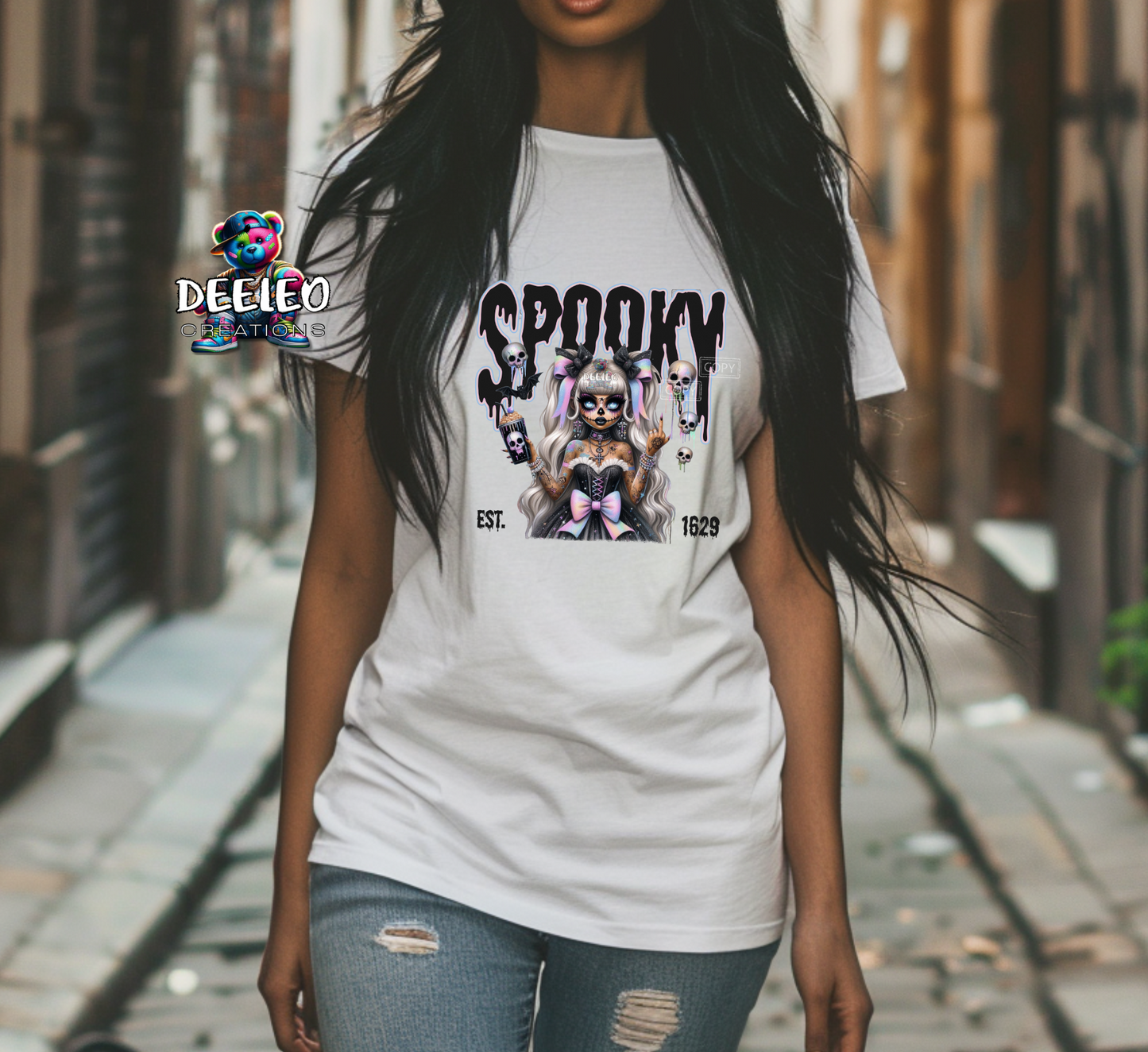 SPOOKY Skull Girl T-Shirt