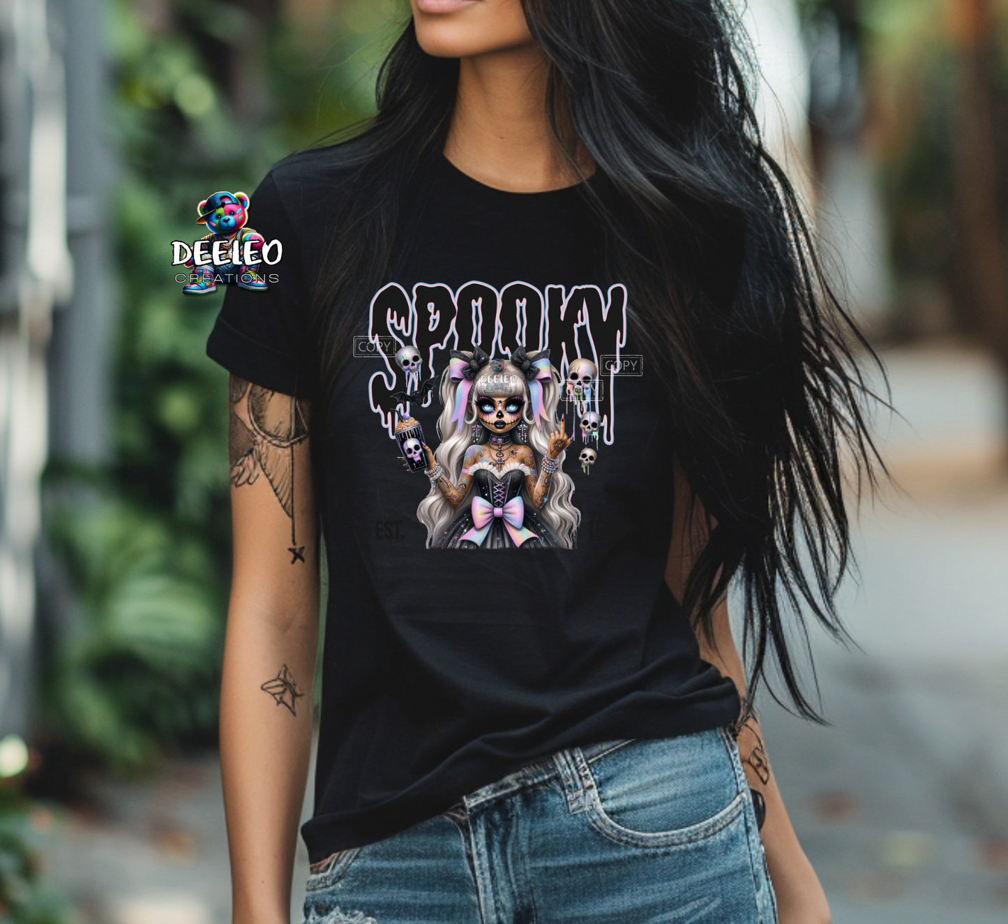 SPOOKY Skull Girl T-Shirt