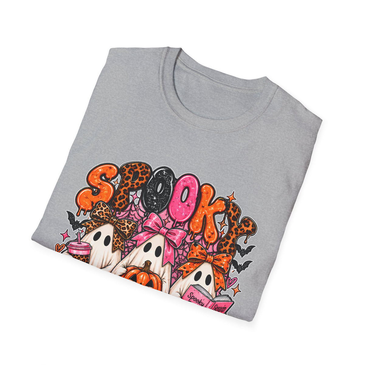 Spooky Social Club T-Shirt | Halloween Ghosts Pumpkin Pink