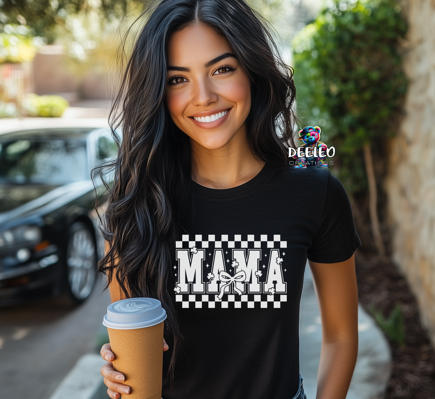 MAMA Checkered Clover T-Shirt