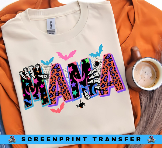 Halloween MAMA Screenprint Transfer