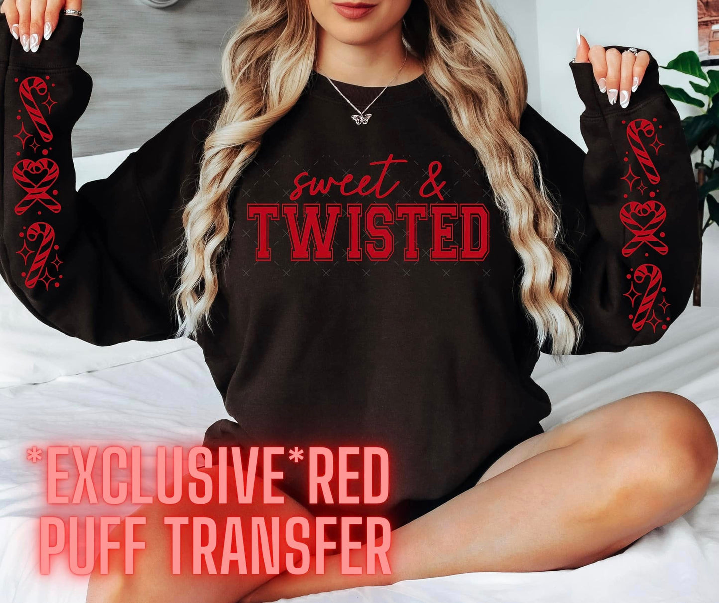 Sweet & Twisted Puff Double Sleeve Sweatshirt