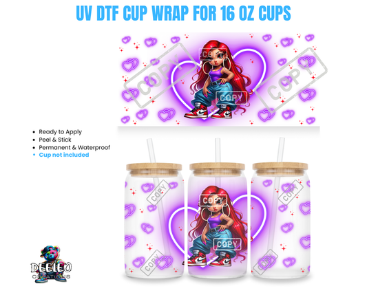 Hip Hop Mermaid UVDTF 160z Cup Wrap