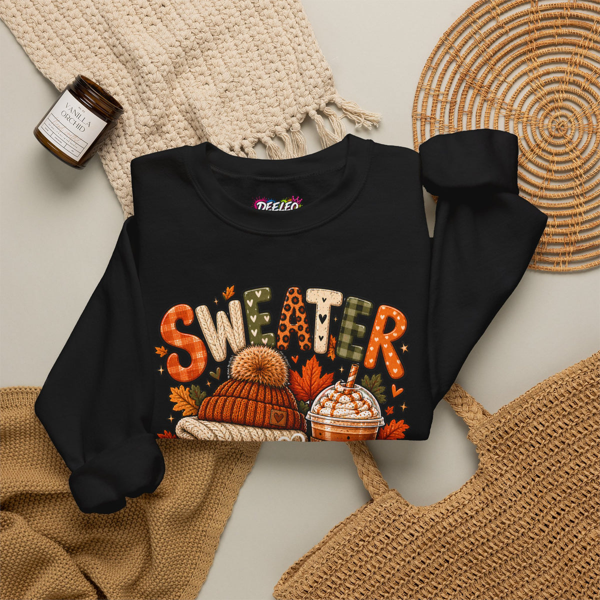 Sweater Weather Crewneck Sweatshirt | Fall Cozy Pumpkin Coffee Autumn
