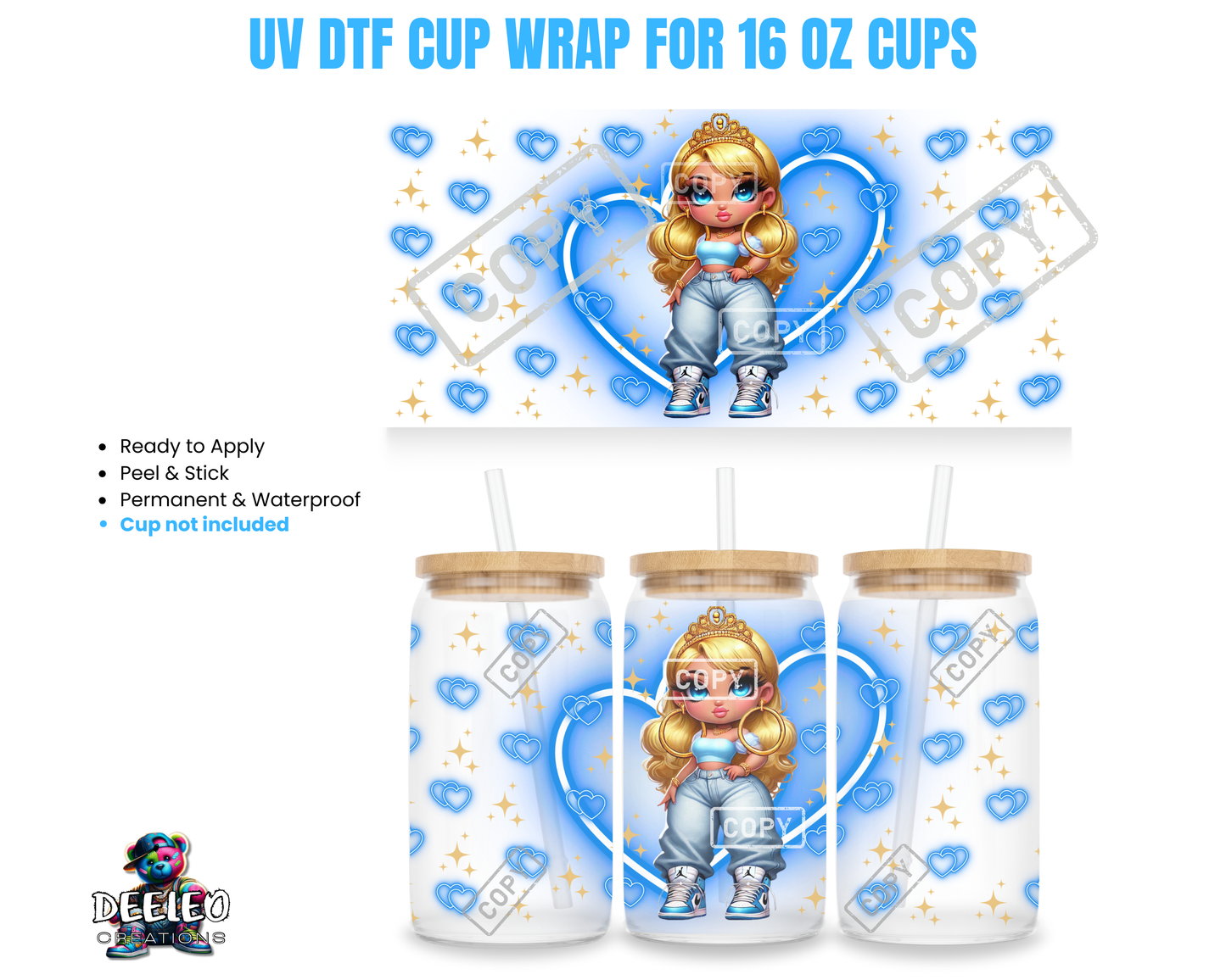 Hip Hop Cind* UVDTF 160z Cup Wrap