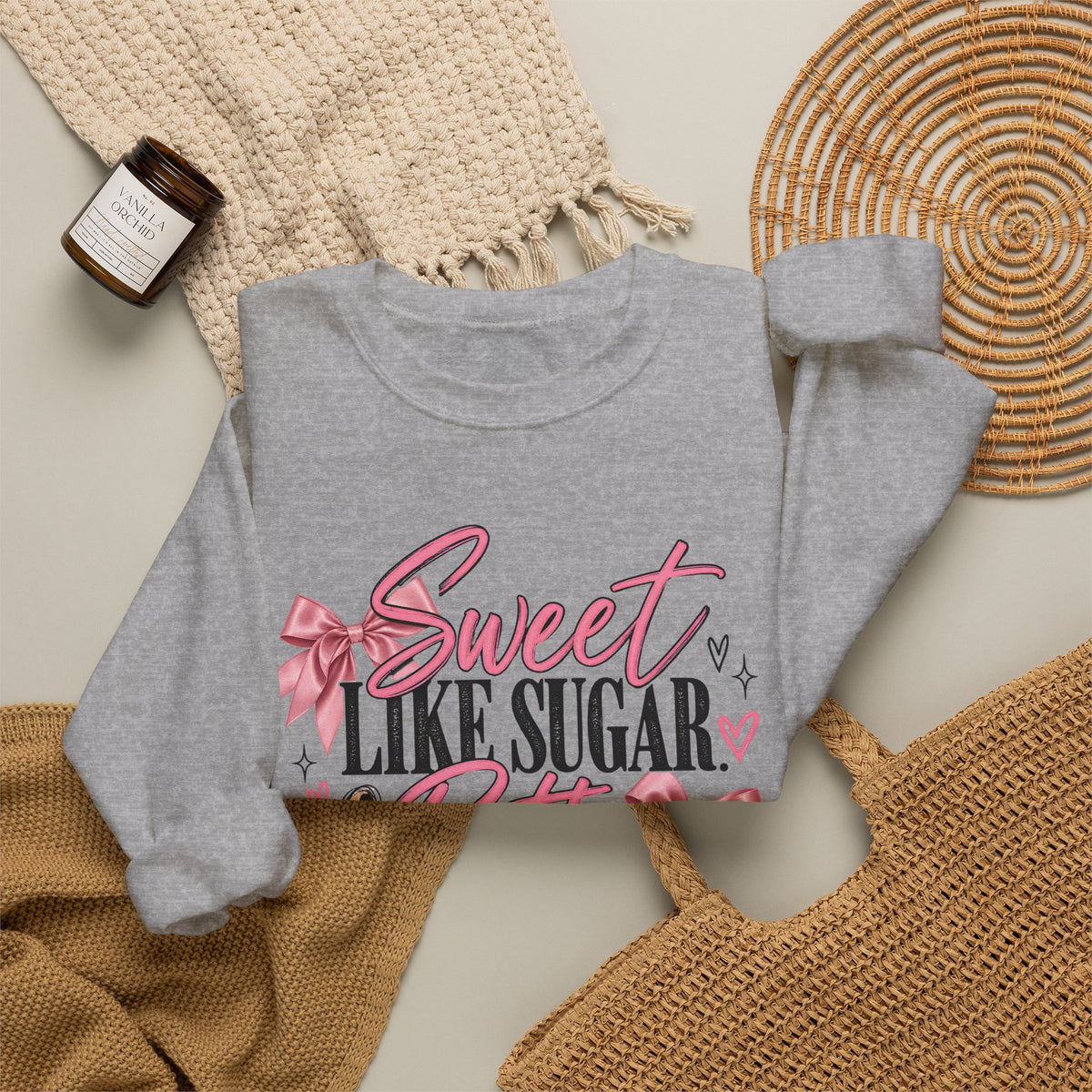 Sweet Like Sugar, Petty Like Hell Crewneck Sweatshirt