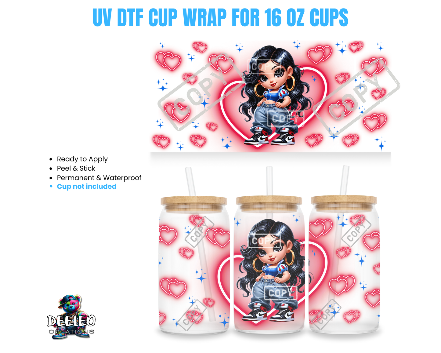 Hip Hop Snoww* UVDTF 160z Cup Wrap
