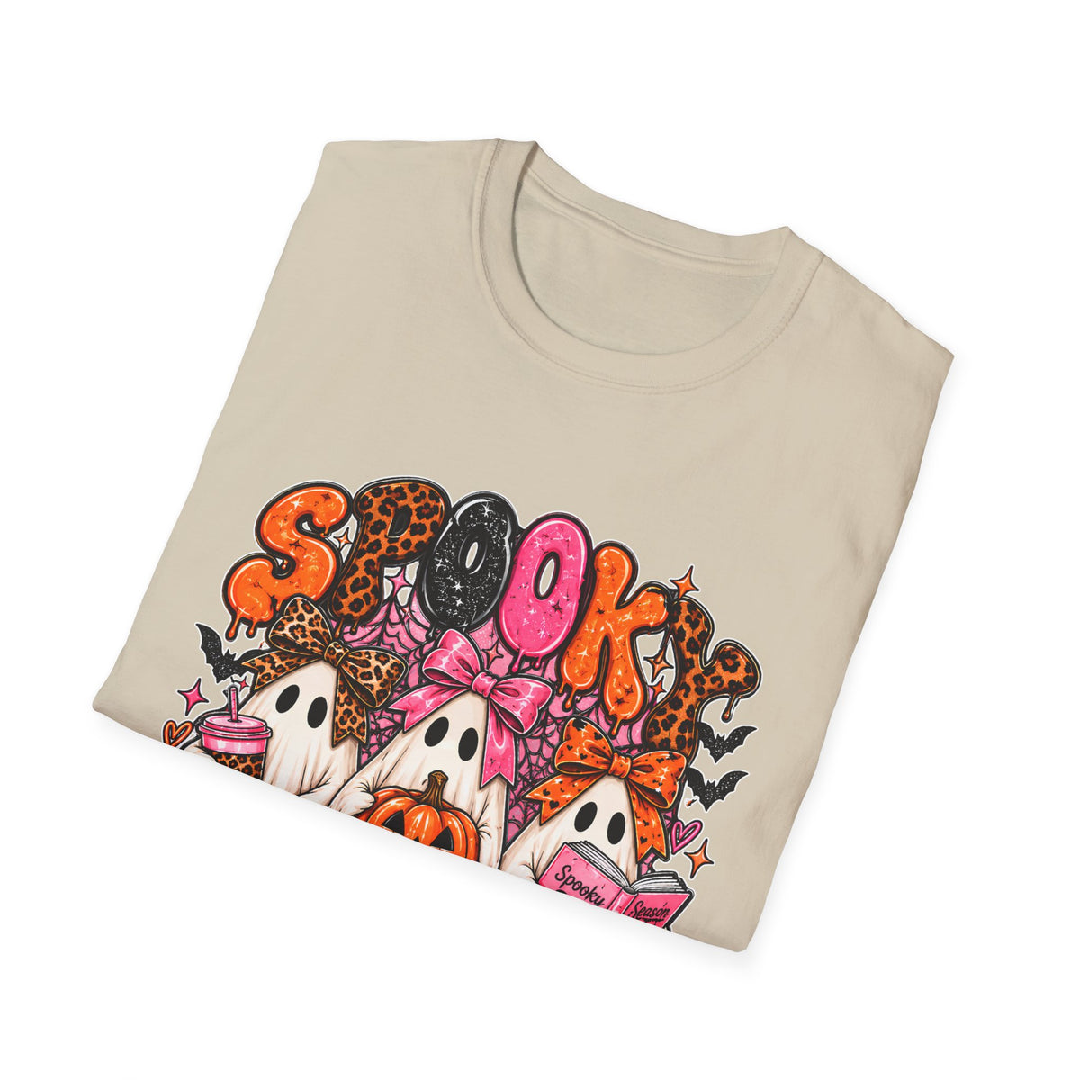 Spooky Social Club T-Shirt | Halloween Ghosts Pumpkin Pink