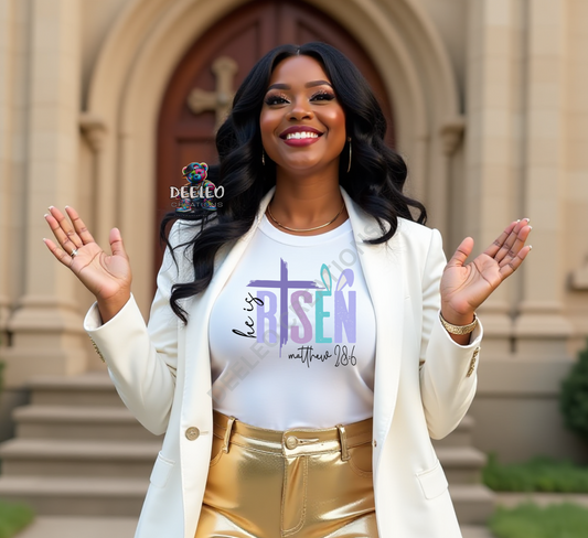 He is RISEN Pastel DTF Transfer