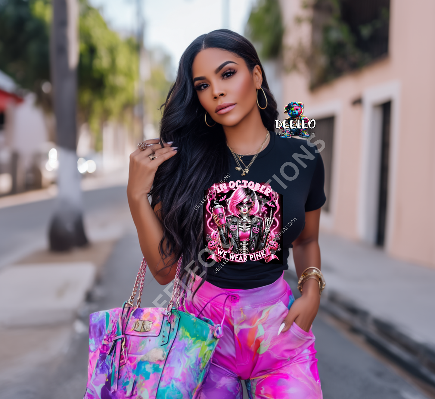 In October wear Pink Skull Girl