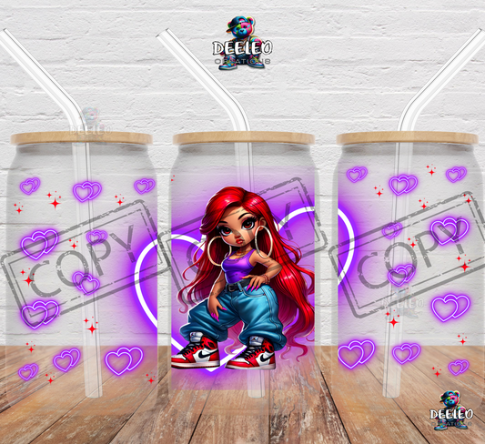 Hip Hop MM 16oz Glass Cup