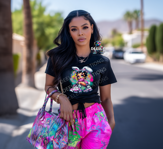 Betty Airbrush Easter Bunny T-Shirt