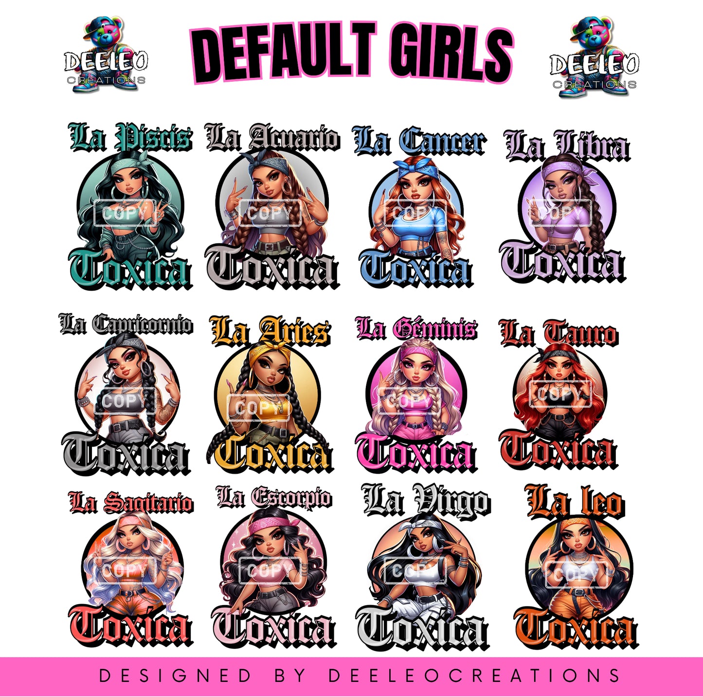 Toxica Zodiac Cup Decals