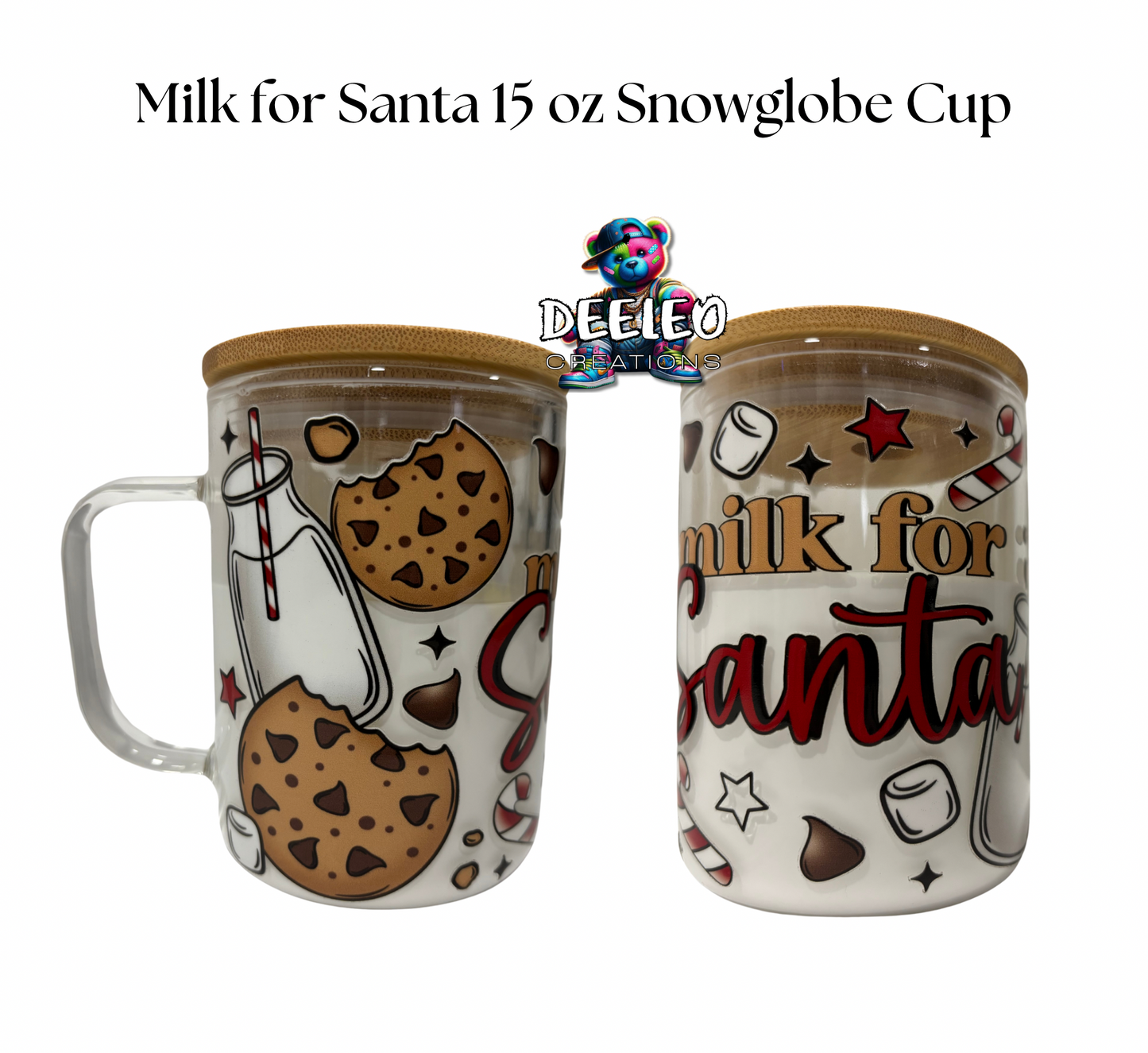 Milk for Santa Snow Globe Cup