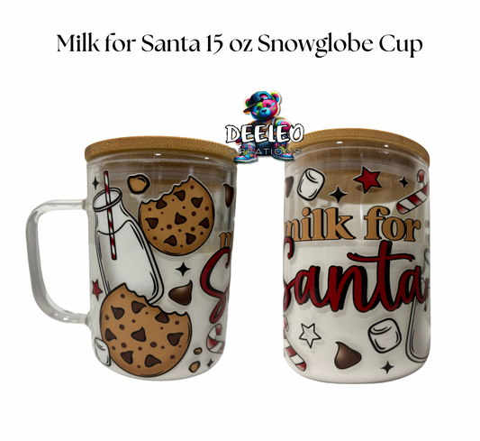 Milk for Santa Snow Globe Cup