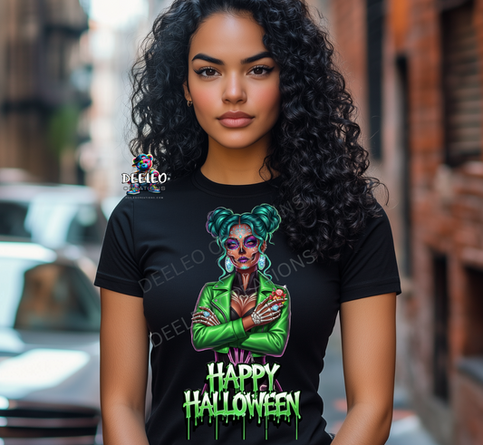 Halloween Sugar Skull Girl T-Shirt