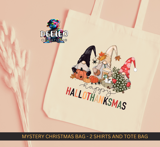 Christmas Tote Bag and 2 Shirts