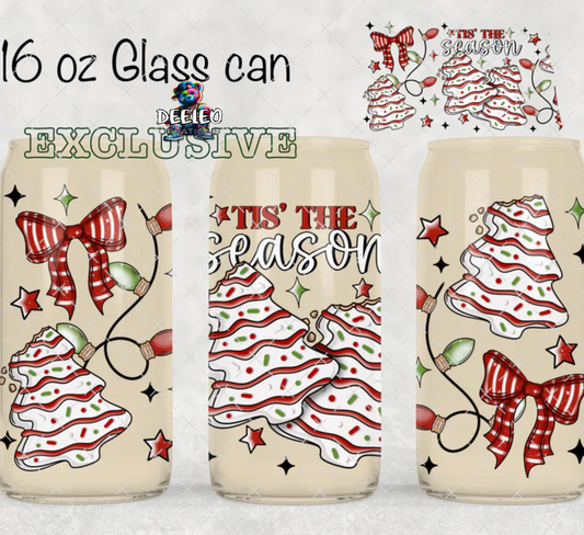 Tis The Season Glass Cup