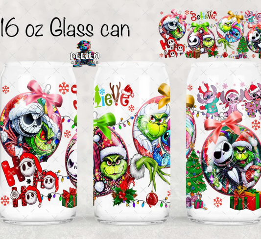Green Guy & Friends Ornaments Glass Cup