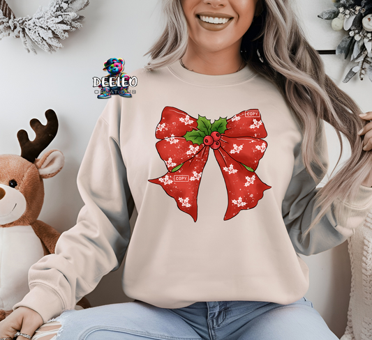 Red Christmas Bow Sweatshirt