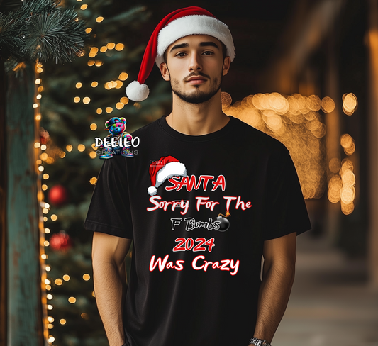 Santa Sorry for the F* Bombs T-Shirt