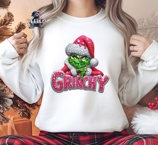 Pink Glitter Grreen Guy Sweatshirt