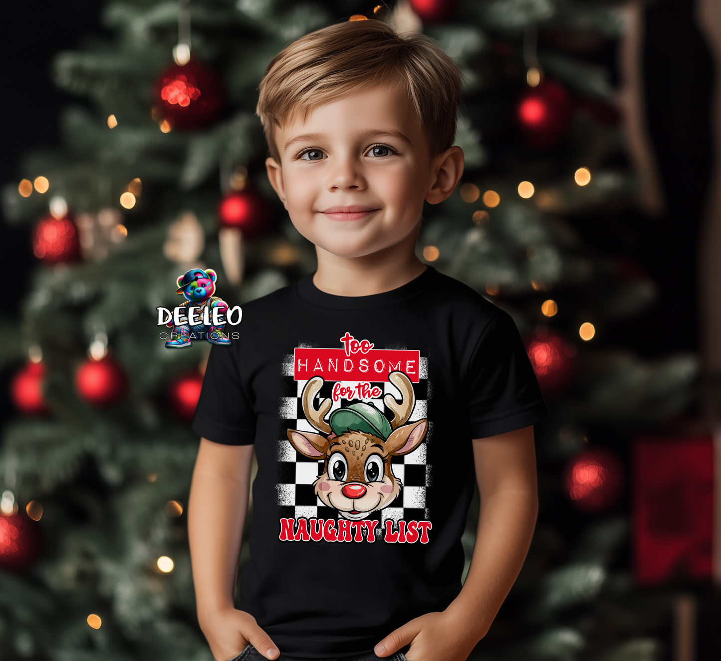 Too Handsome for the Naughty List Kids T-Shirt