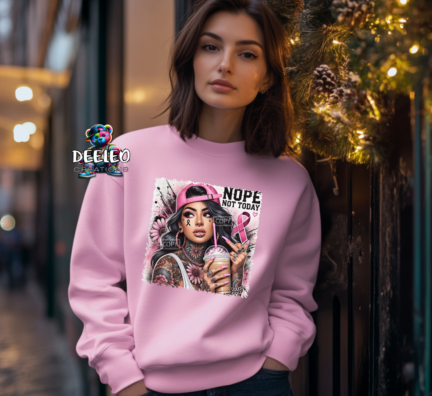 Nope Not Today Pink Sweatshirt