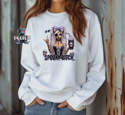 SPOOKY B*tch Era Skull Girl Sweatshirt