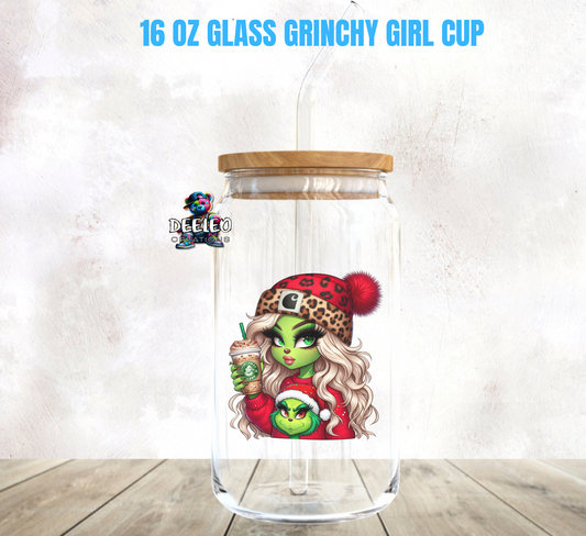 G Girl Christmas Glass Cup