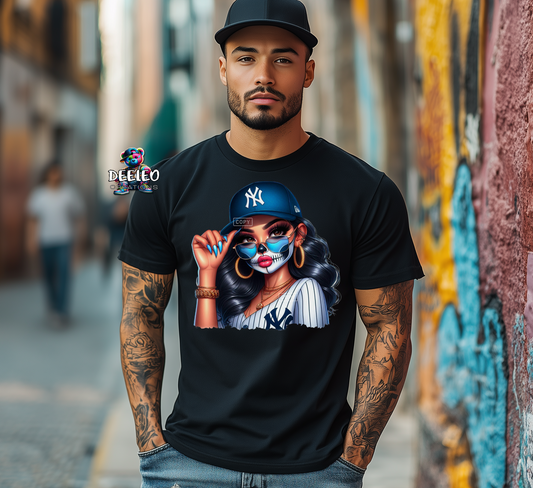 New York Skelly Girl T-Shirt