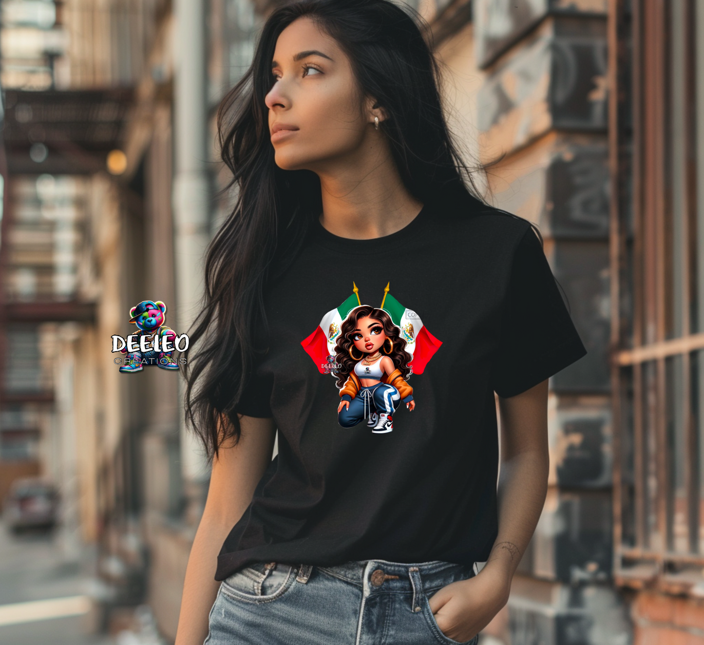Mexican Flag Girlie T-Shirt